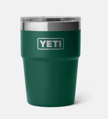 YETI- 16oz Stackable Cup in Black Forest Green